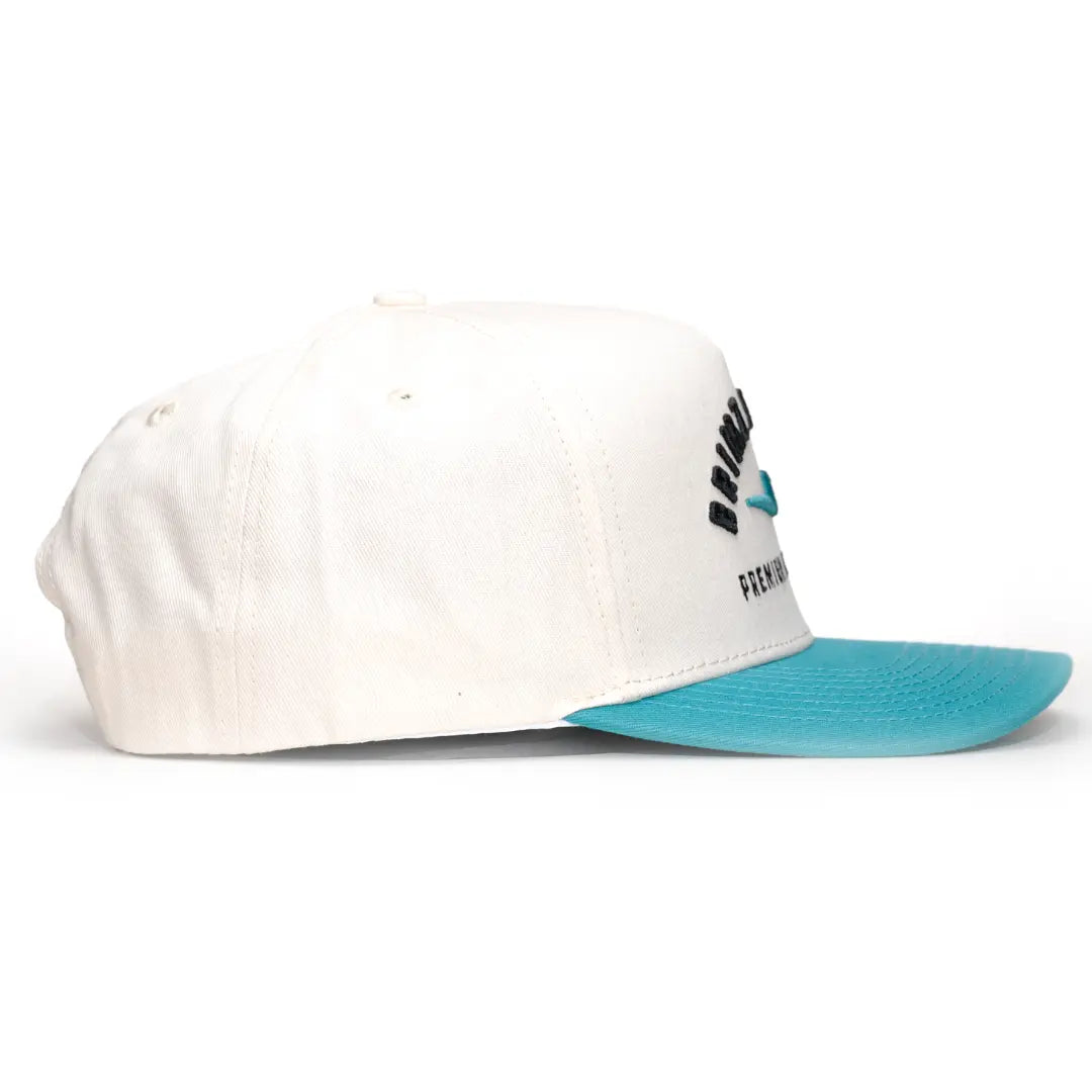 Brimz Classic Cotton Hat - Off White/Teal Brimz Supply