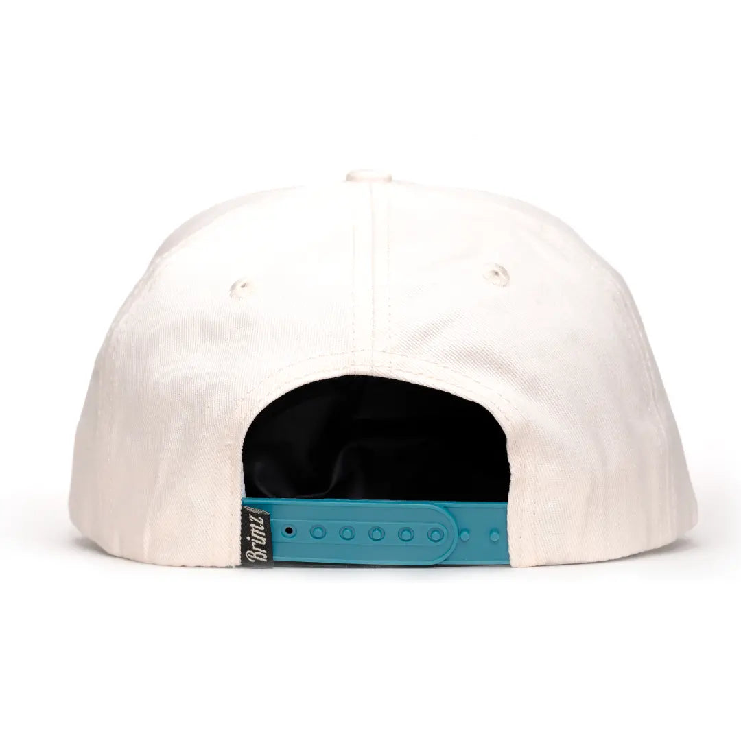 Brimz Classic Cotton Hat - Off White/Teal Brimz Supply