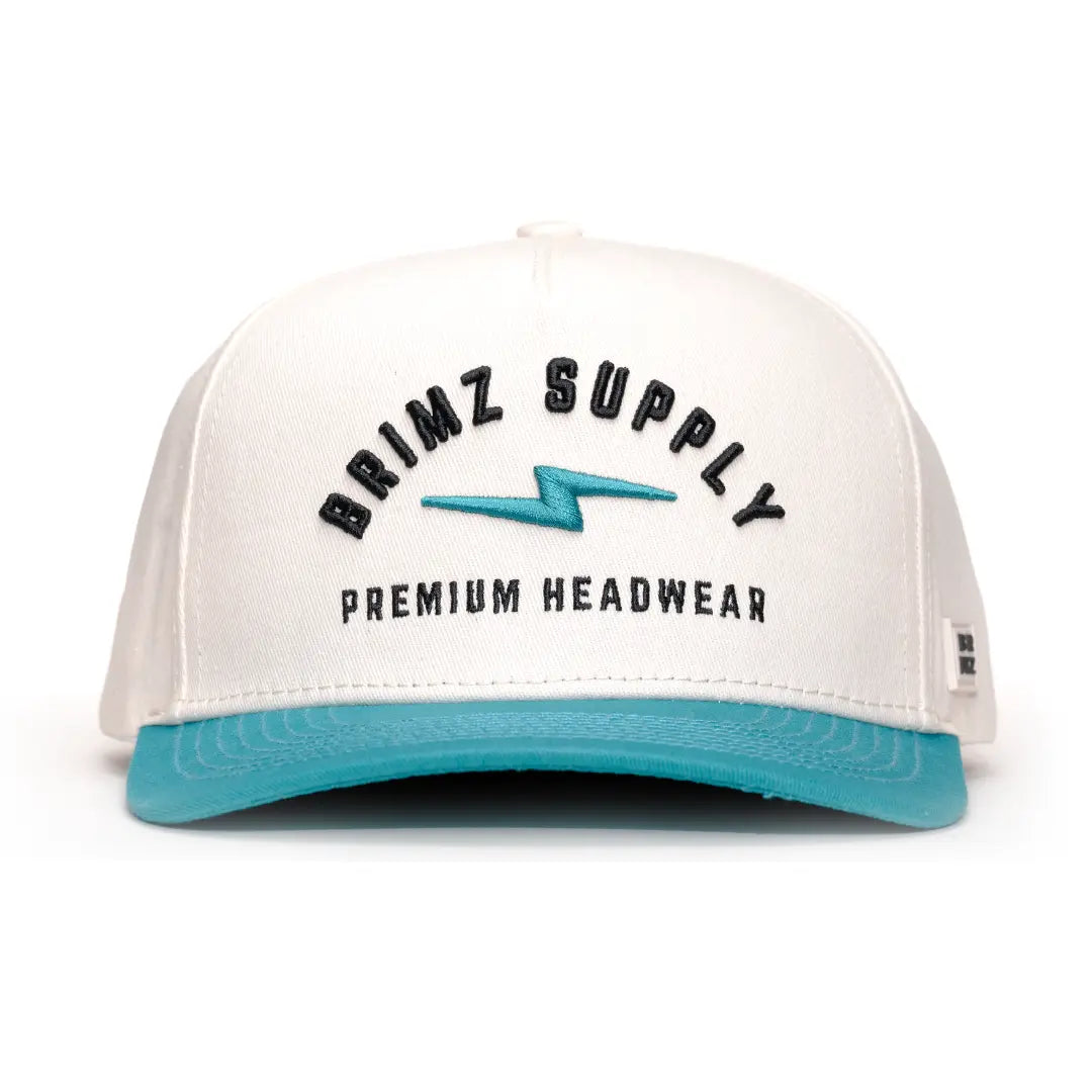 Brimz Classic Cotton Hat - Off White/Teal Brimz Supply