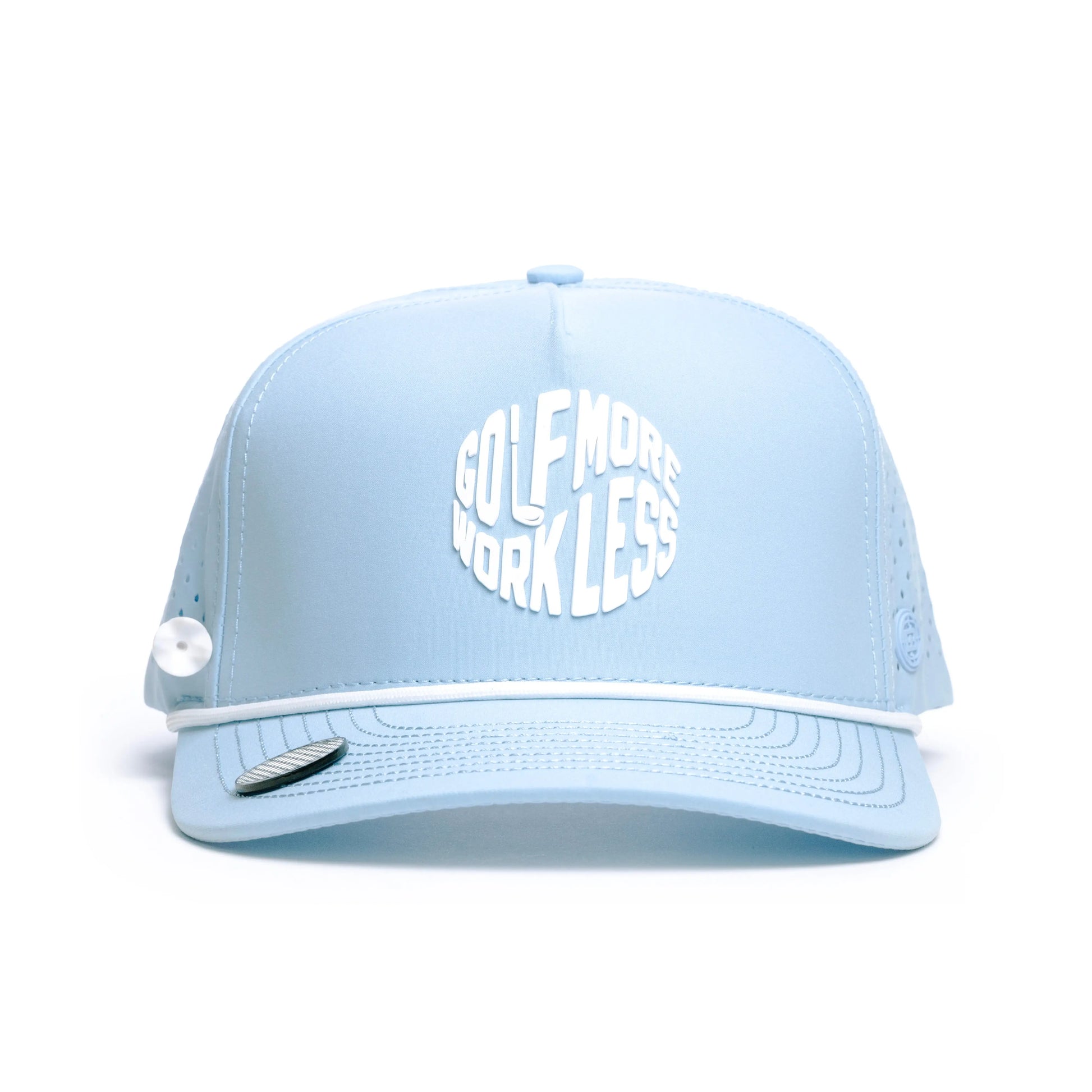 Work Less Golf More Golf Performance Hat - Magnetic Brim & Tee Holder Brimz Supply