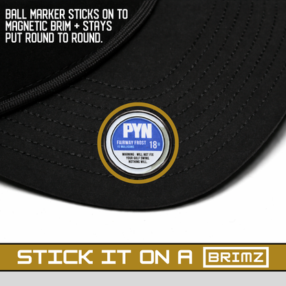 Golf Ball Marker Set - 5 Magnetic Golf Ball Markers with Hat Clip (Explicit)