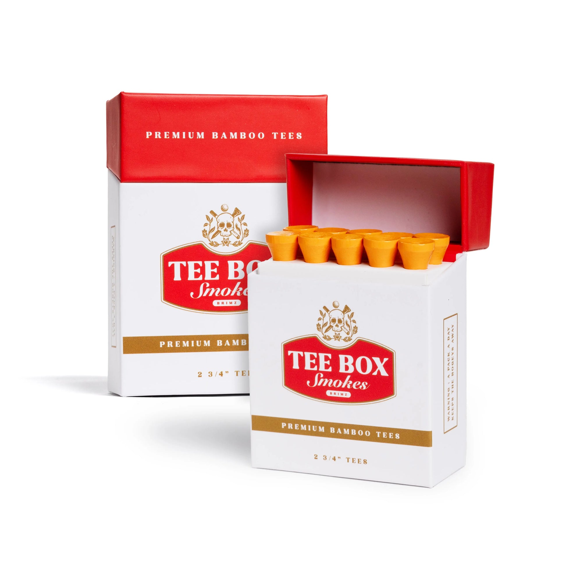 Tee Box Smokes - Premium Bamboo Golf Tees - Reusable Magnetic Box Brimz Supply