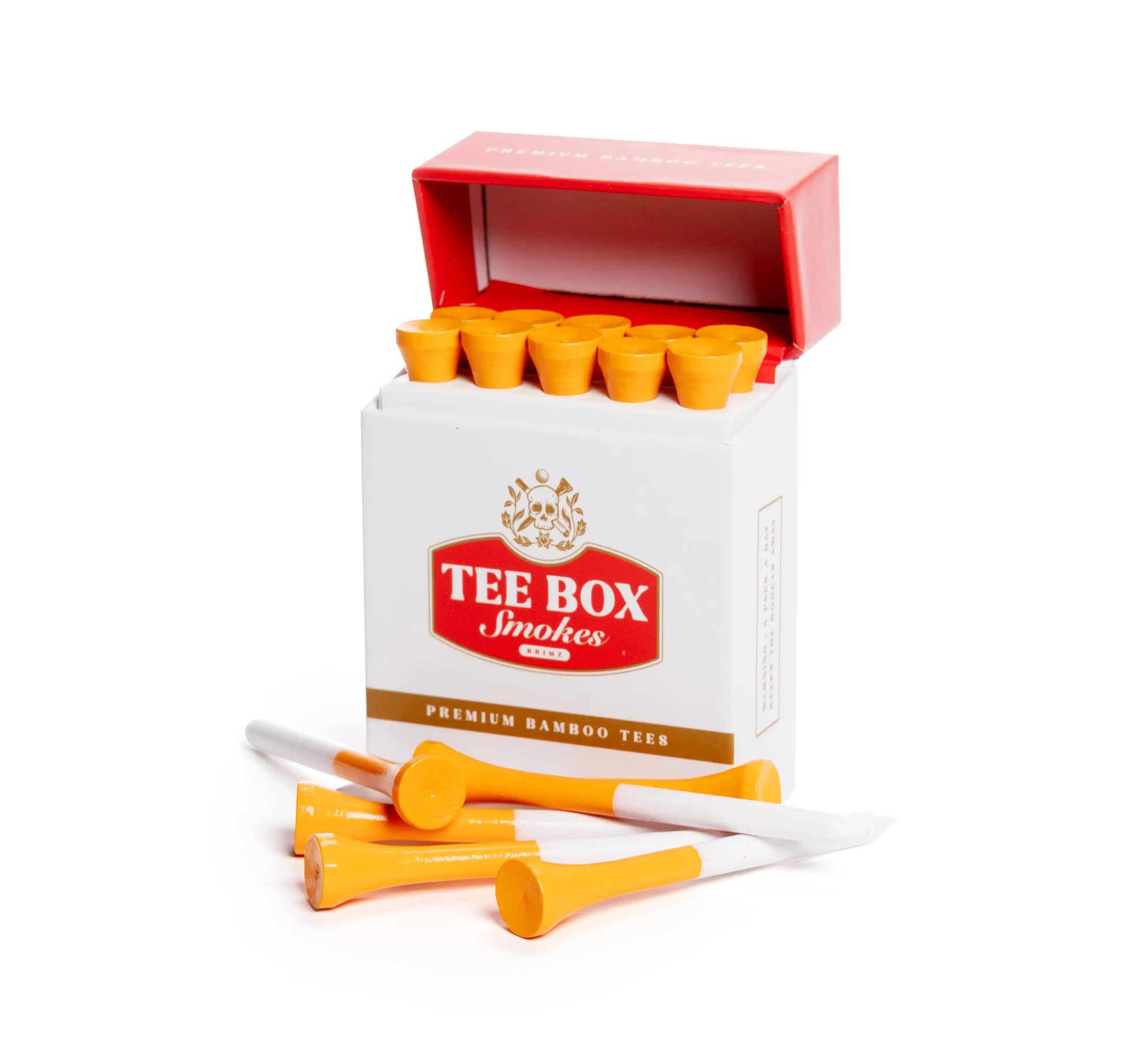Tee Box Smokes - Premium Bamboo Golf Tees - Reusable Magnetic Box Brimz Supply