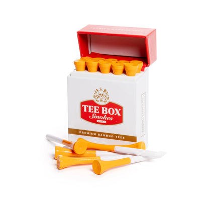 Tee Box Smokes - Premium Bamboo Golf Tees - Reusable Magnetic Box Brimz Supply