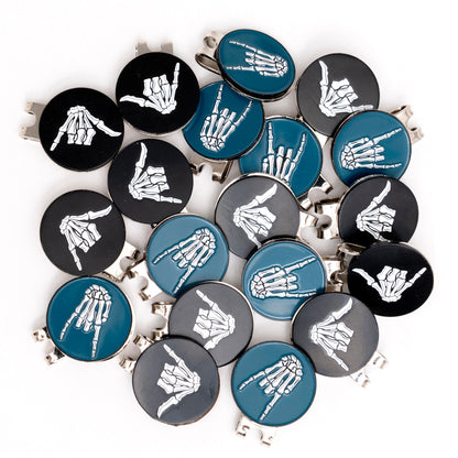 Skeleton Hand Golf Ball Marker Double-sided